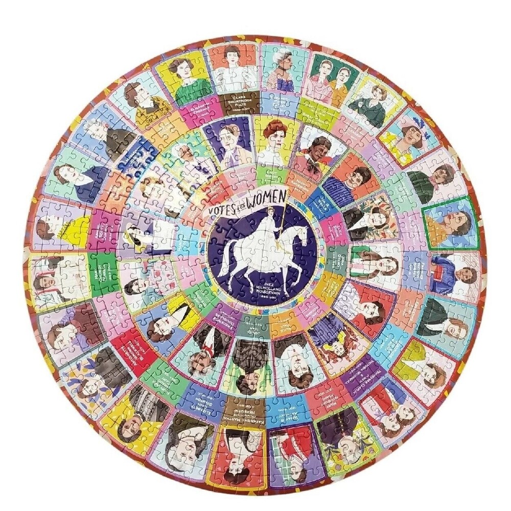 Votes for Women 500 pcs Round eeBoo Jigsaw Puzzle Suffrage Movement  Complete